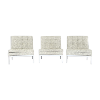 Lot de 3 fauteuils Florence Knoll “modèle 65” Circa 1960