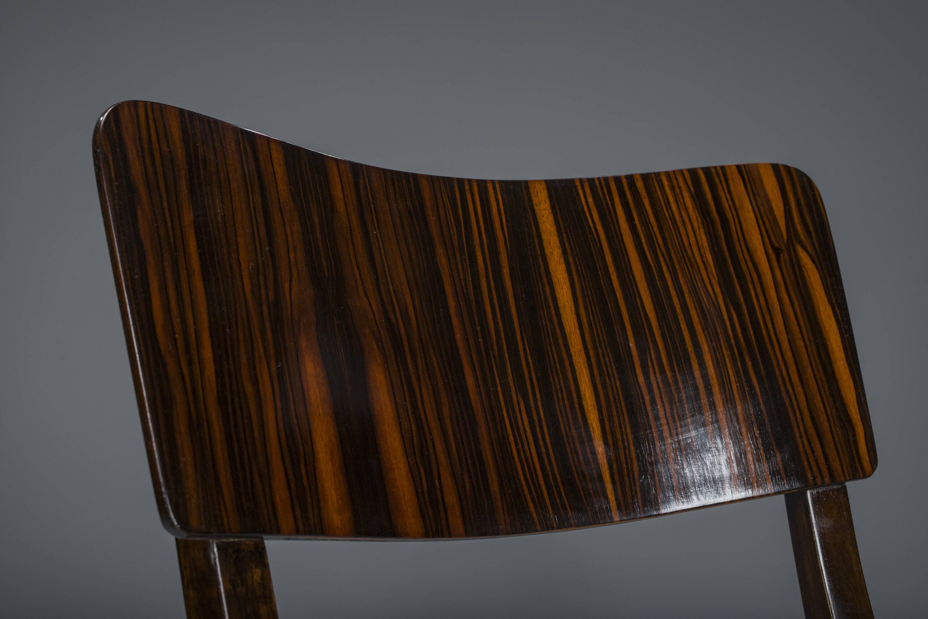 Art Deco Makassar dining chairs, 1930s, set of 4