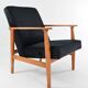 Mr black velvet armchair