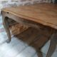 Louis XV style table in oak and cherry wood.
