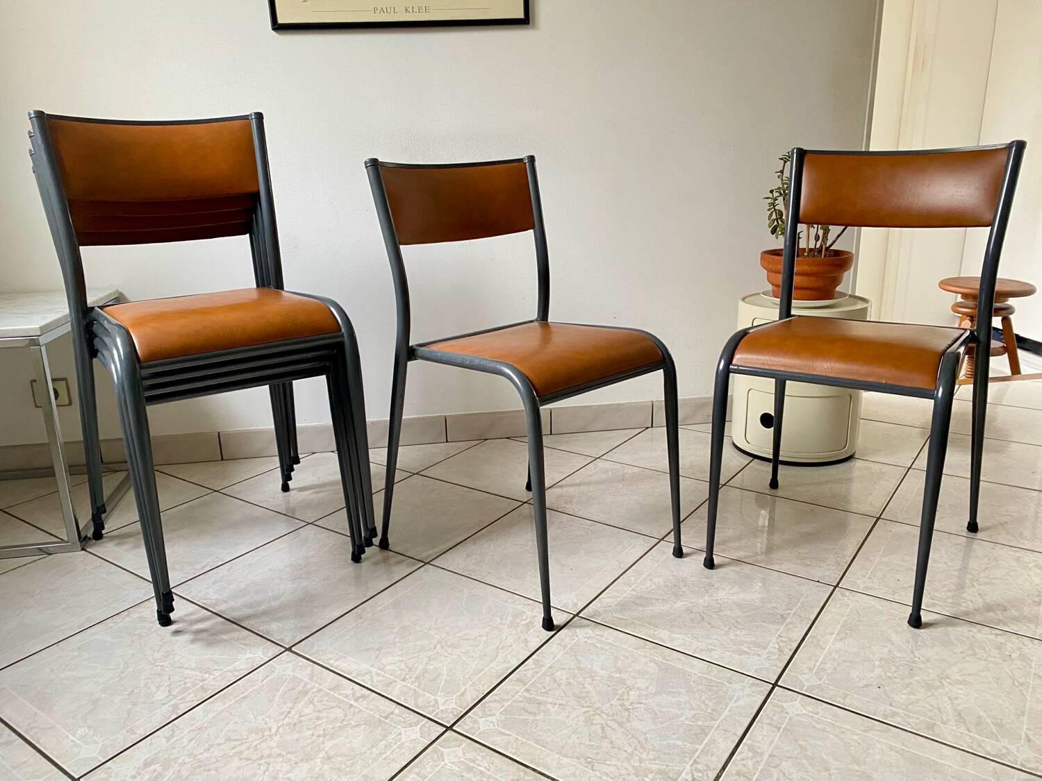 2 original vintage 1960s Mullca 510 adult school chairs