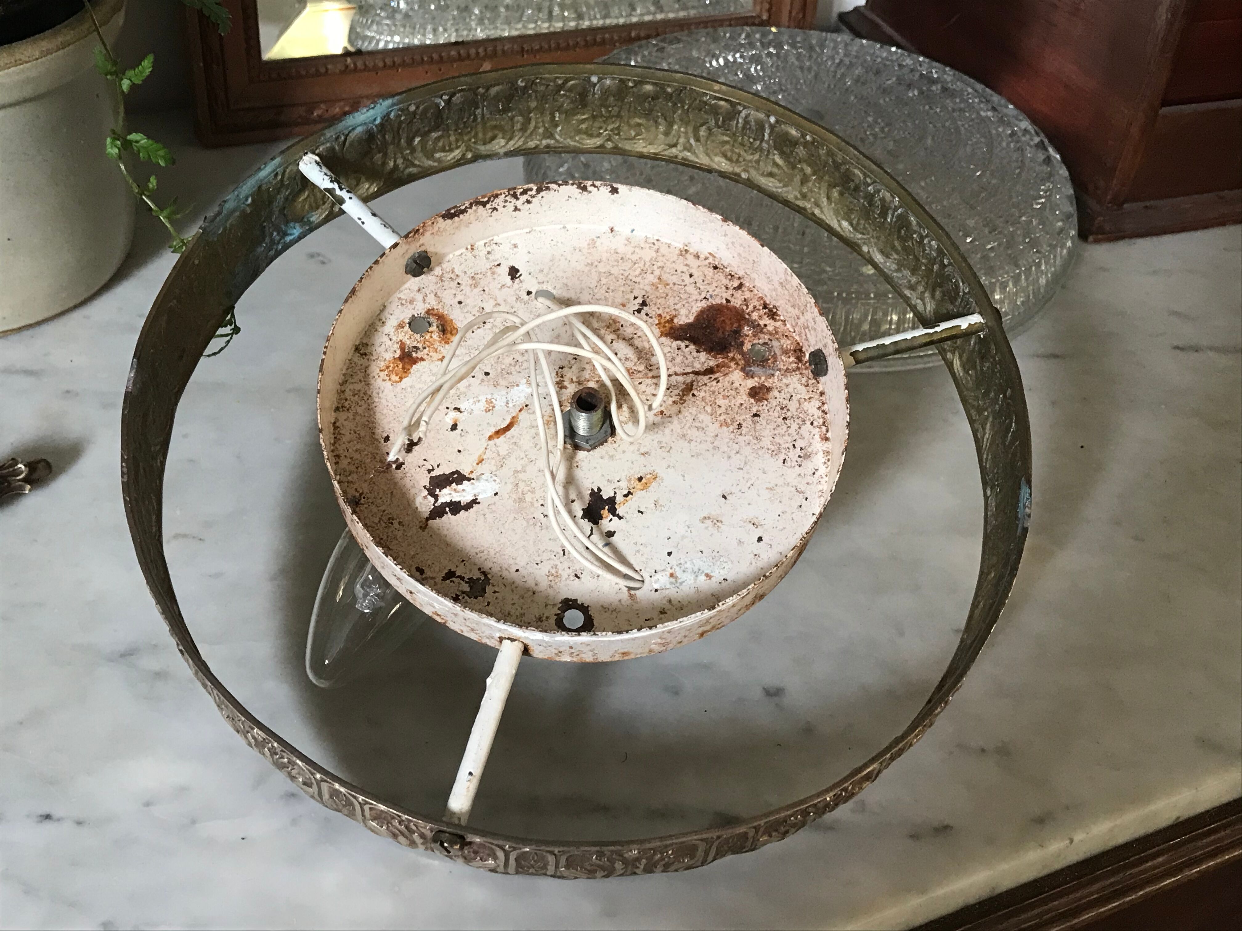 Bronze and glass ceiling