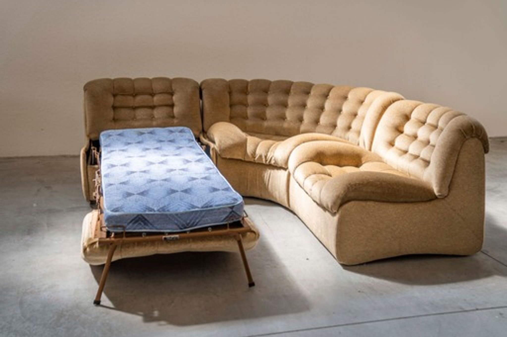 Modular sofa semicircle '70, F.lli Carloni set of 3