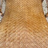 Old rattan chaise longue 20th century