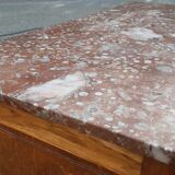 Art Deco chest of drawers marble and oak