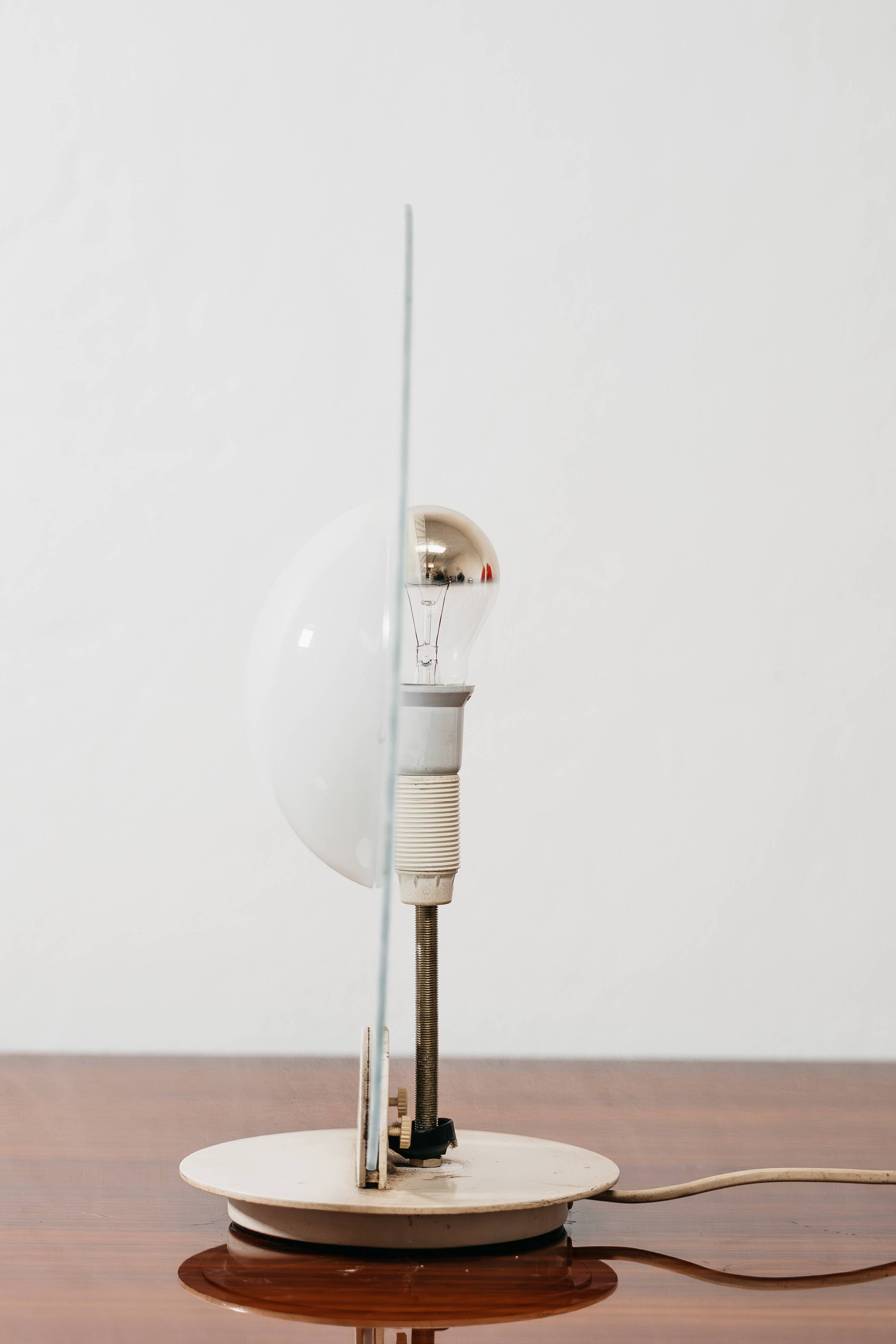 Lampada Di Design Postmoderno in Vetro Anni 80 Vintage