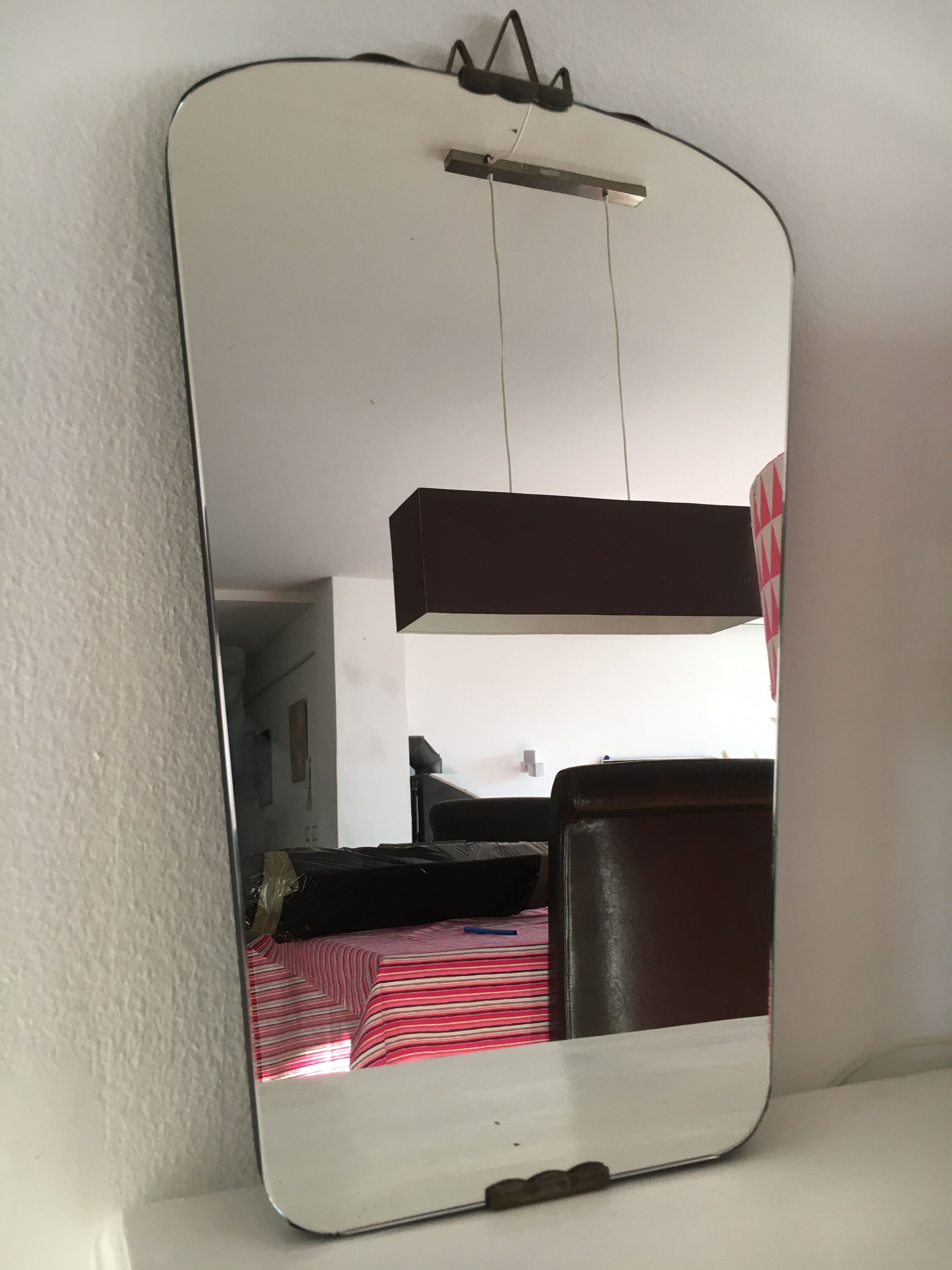 Mirror vintage with crown 53 x 33 cm