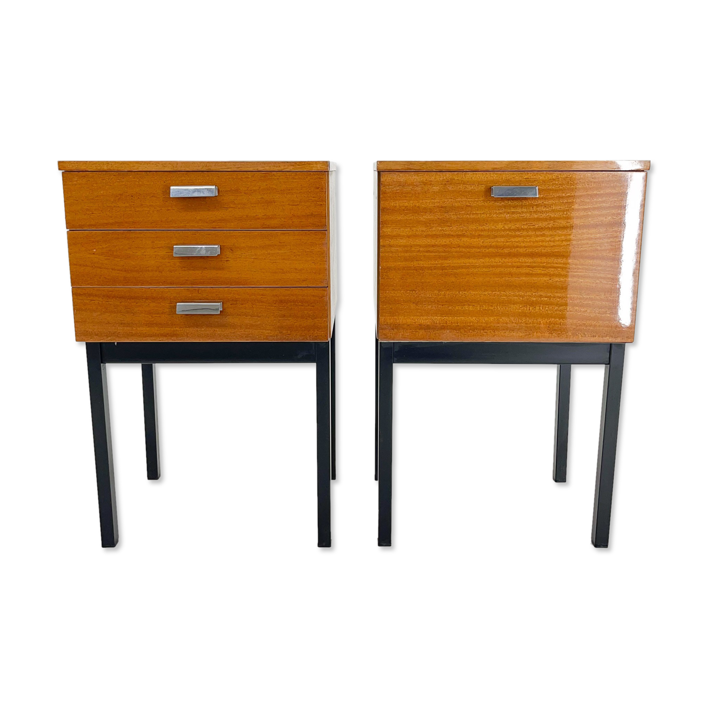 Set of mid-century bedside tables Czechoslovakia