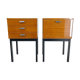 Set of mid-century bedside tables Czechoslovakia