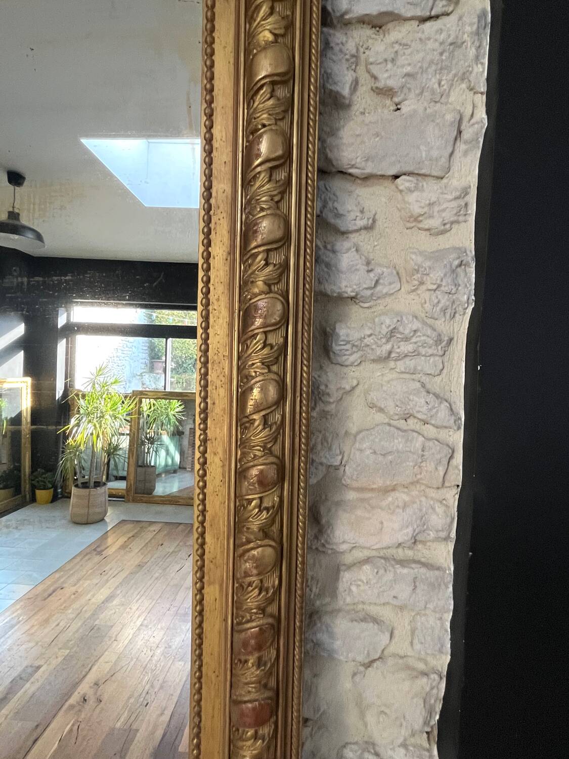 Masterpiece mirror 233cm/134.5cm gilded with gold leaf, Napoleon III period