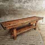Antique workbench oak, beech side table
