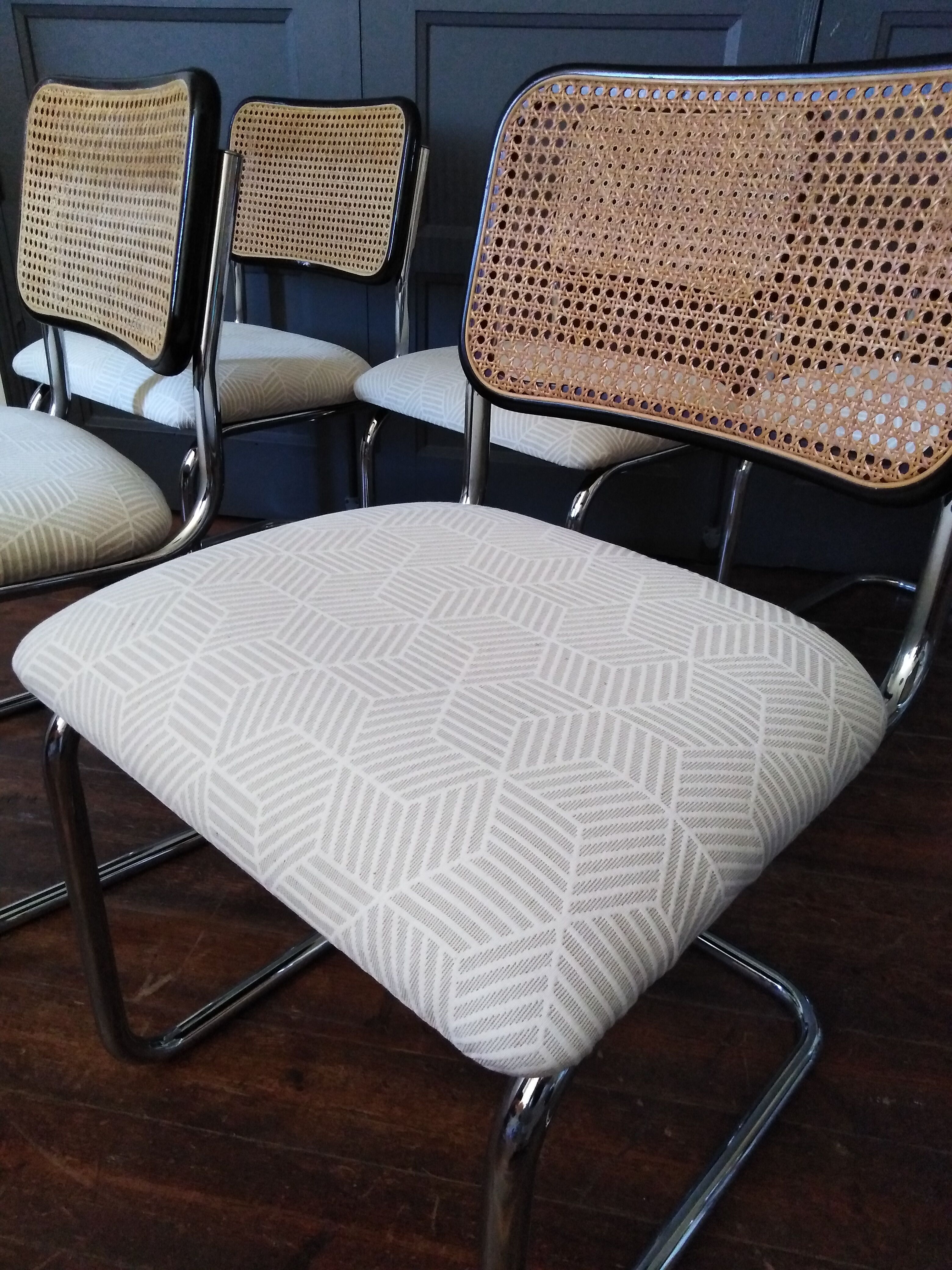 6 chairs cesca Marcel Breuer 1970