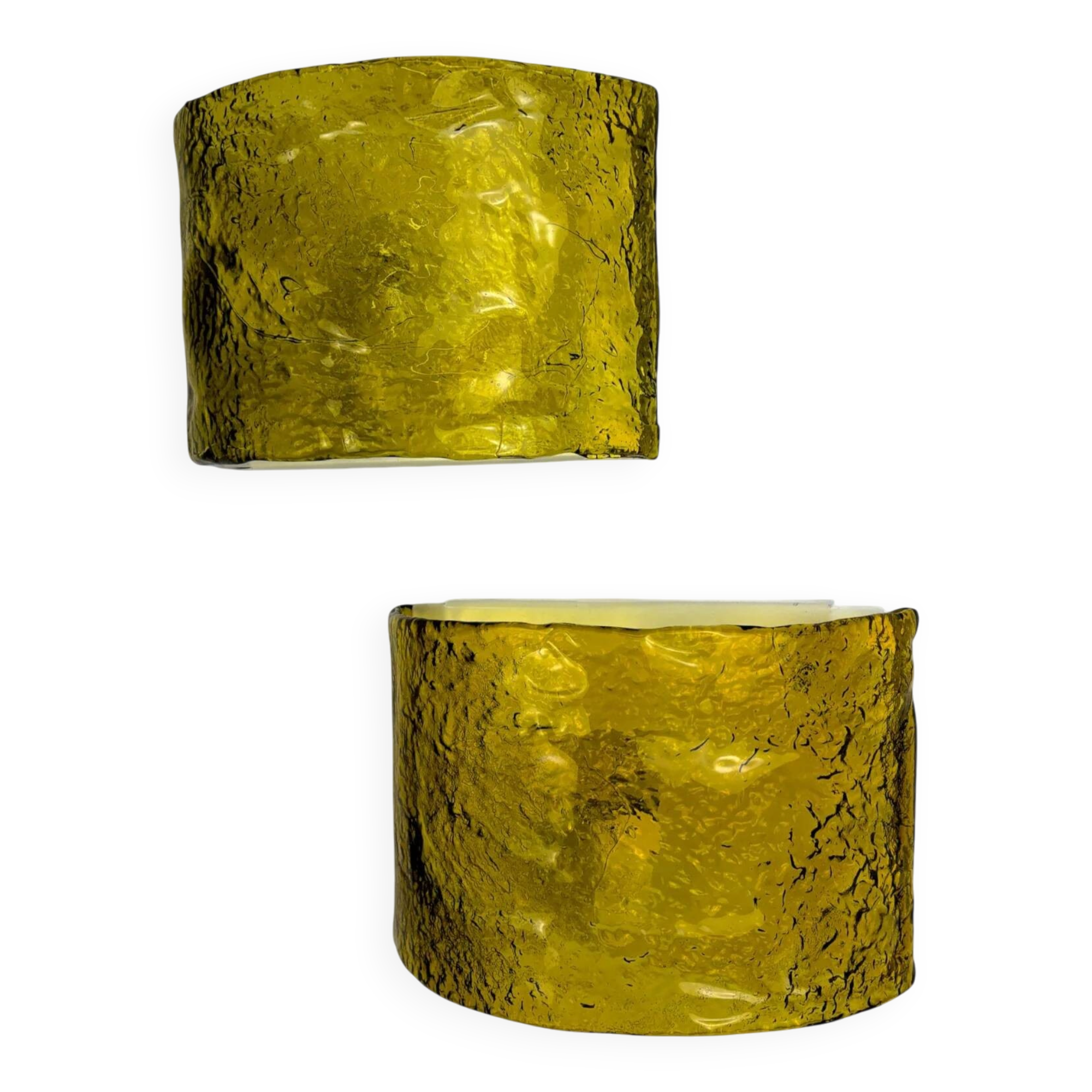 Pair of Carlo Nason for Mazzega Murano glass wall sconces, Italy circa 1970s