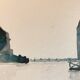 Watercolor painting "Twilight in Venice at the Cipriani", signed