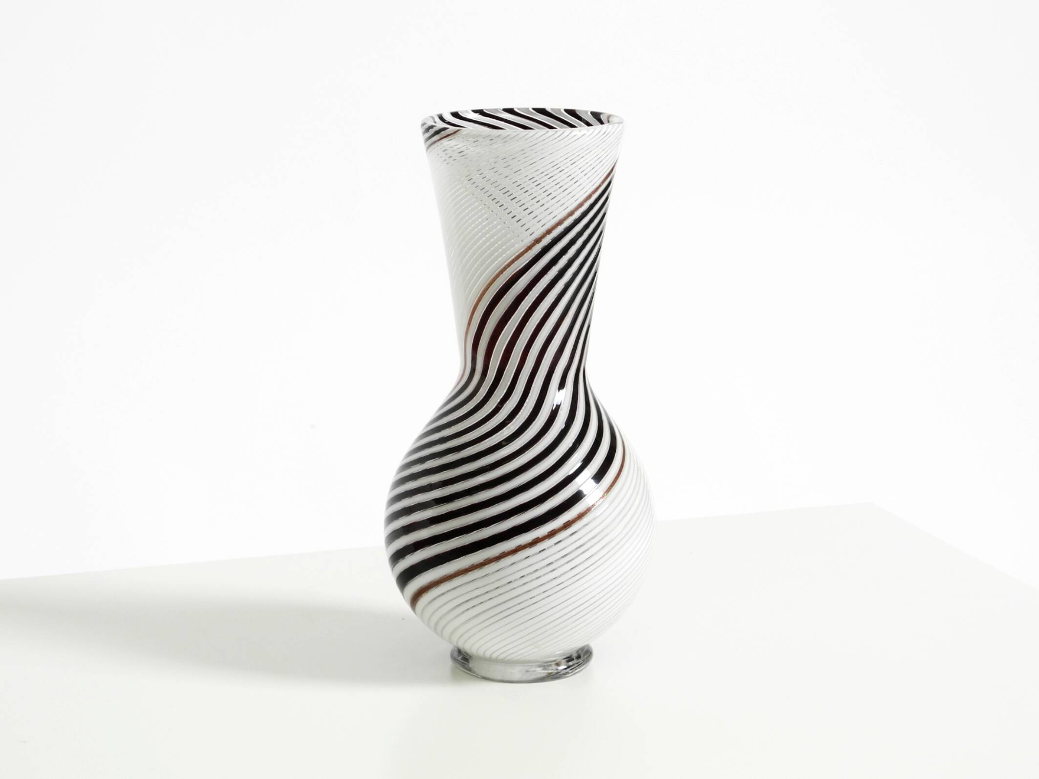 Vase en verre de Murano par Dino Martens pour Aurelia Toso, années 50