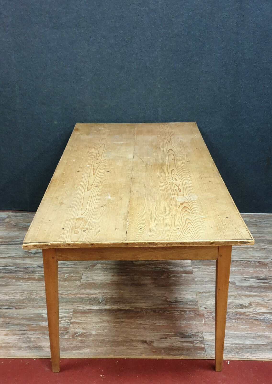 Table de ferme en sapin et hêtre