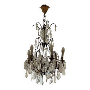 Lustre 6 feux en bronze