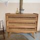 Commode Vintage Bois et Rotin