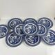 Set of 10 dessert plates, Asian pattern, Churchill, England 1970.