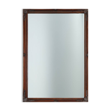 Antique French Facet-Cut Mirror in Carved Wood, circa 1850