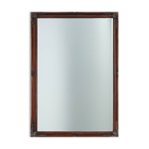 Miroir ancien français à facettes en bois sculpté, vers 1850
