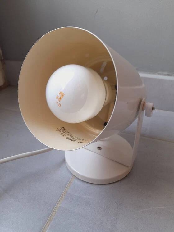 Pair of lacquered metal spotlights from the 1970s.