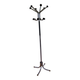 Chrome parrot coat rack with 12 hooks
