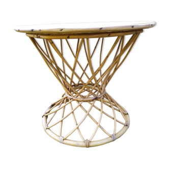 50s rattan table