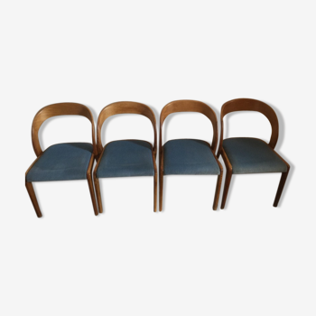 Serie de 4 chaises vintage Baumann Gondole