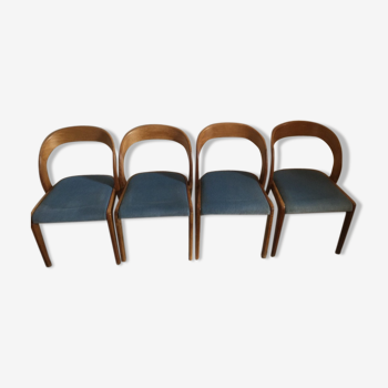 Serie of 4 vintage chairs Baumann Gondole