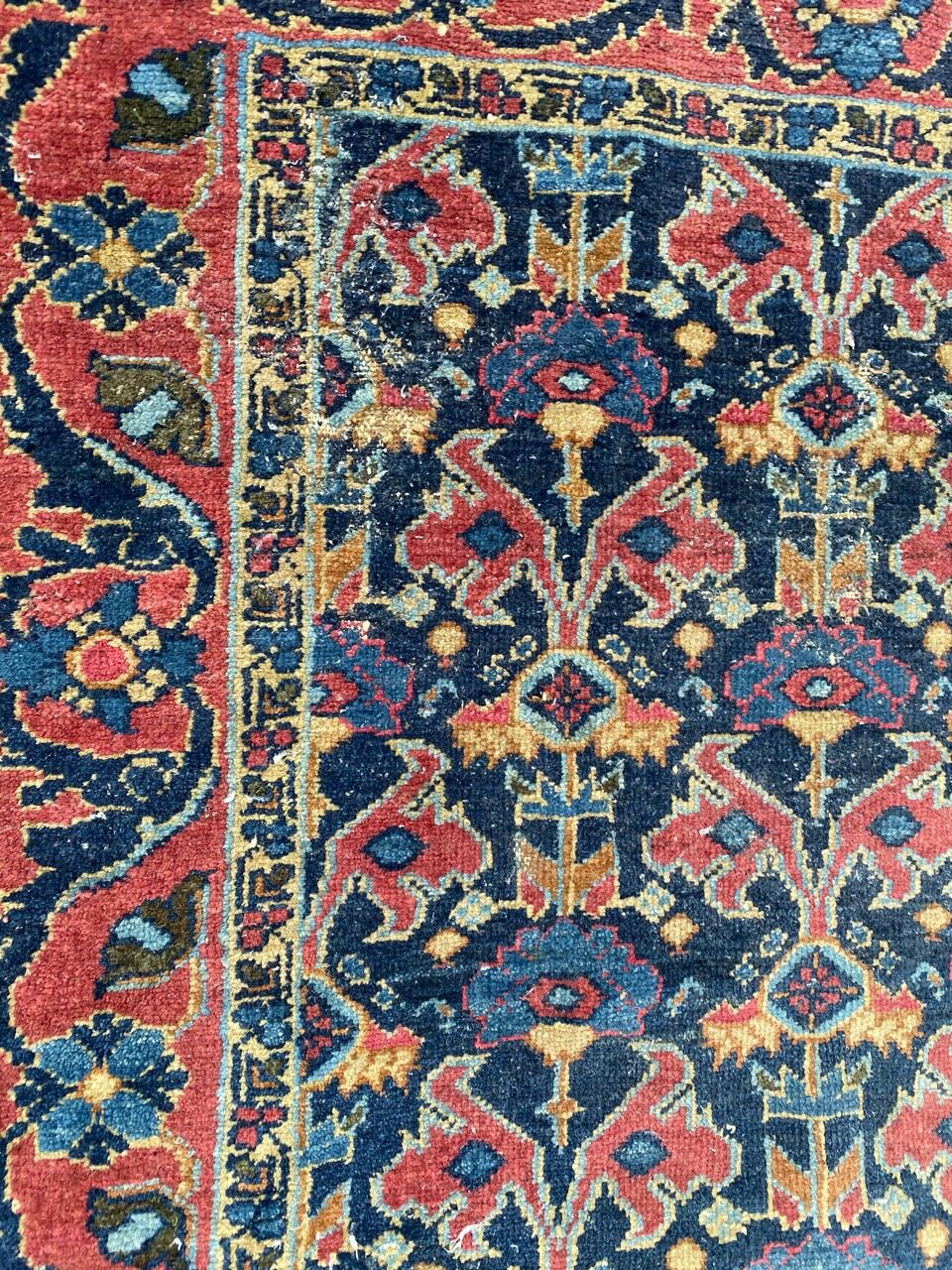 Ancient Persian mahal carpet 102x162 cm