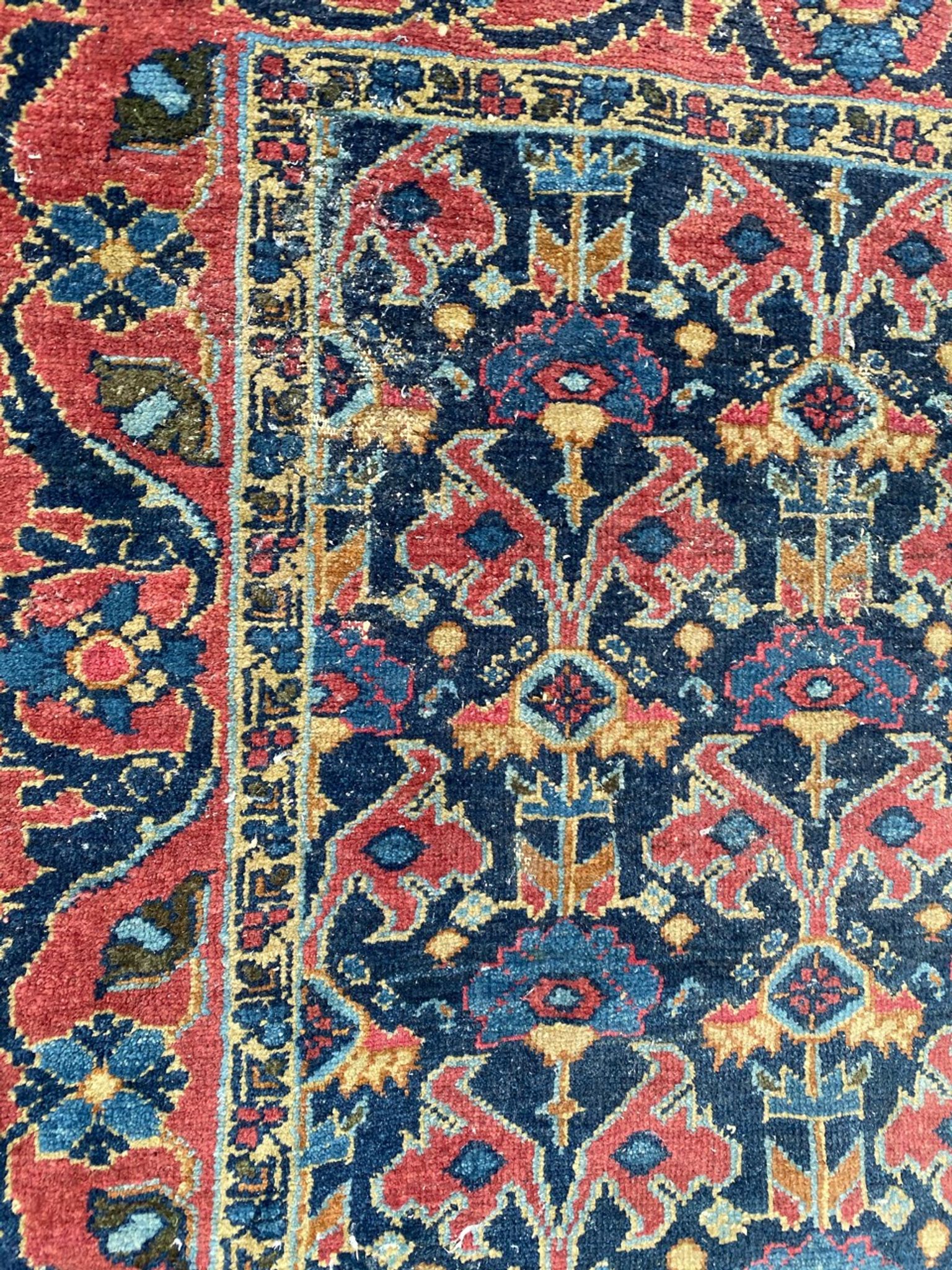 Ancient Persian mahal carpet 102x162 cm