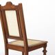 Antique Belgian Dining Chair, Restored Cane Chair, Beech Wood, c. 1930s