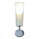 Glass and opaline table lamp with stainless steel base