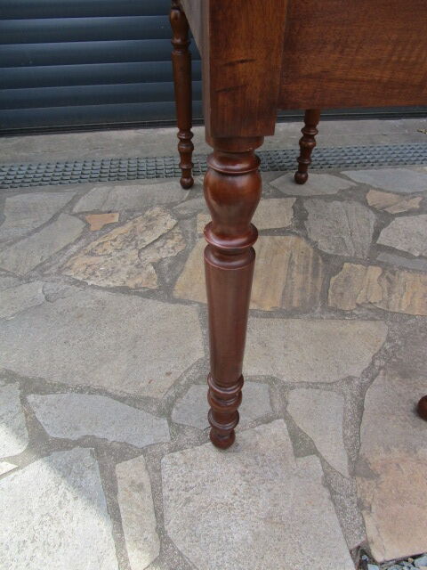 Old wooden stepped desk