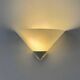 Pair of vintage wall lights in glass and white lacquered metal, Limburg, Germany 70s