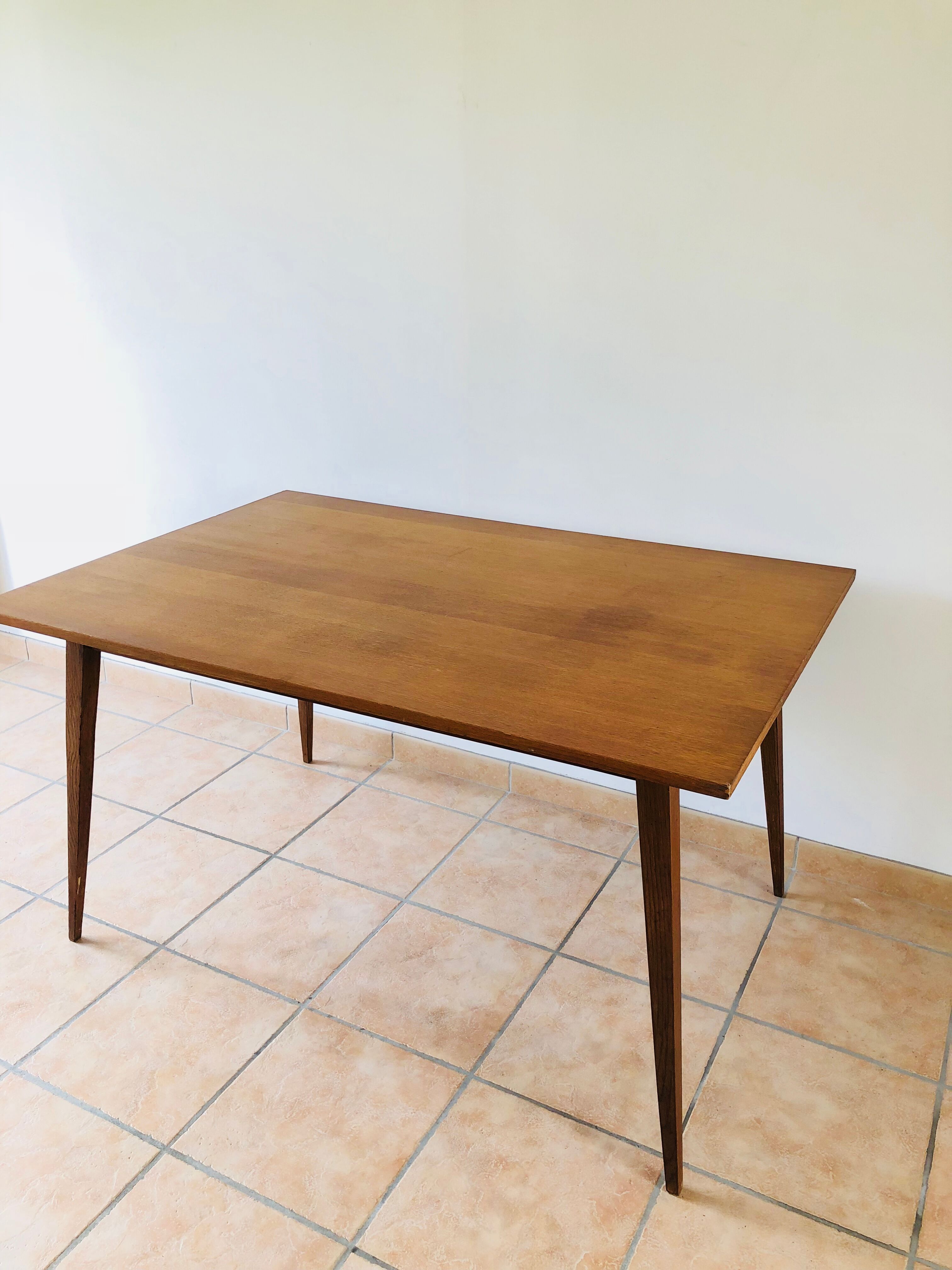 Oak table feet compass with extensions