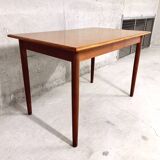 Vintage Scandinavian table 50s 60s in teak and formica