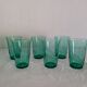 10 green Lesieur glasses – 1960s-1970s