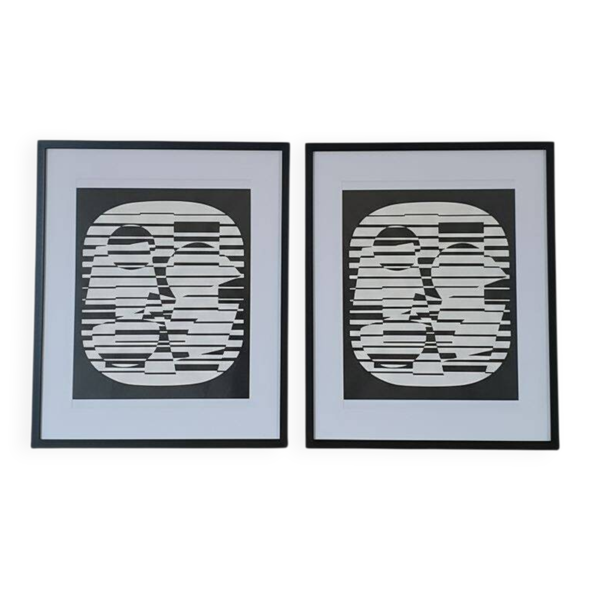 Victor vasarely silkscreen after the work zeta created in 1955