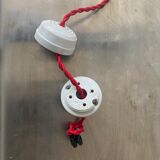 Lot 2 industrial suspensions blue emaillees 20 cm