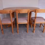 Chaises et table Danemark années 1980