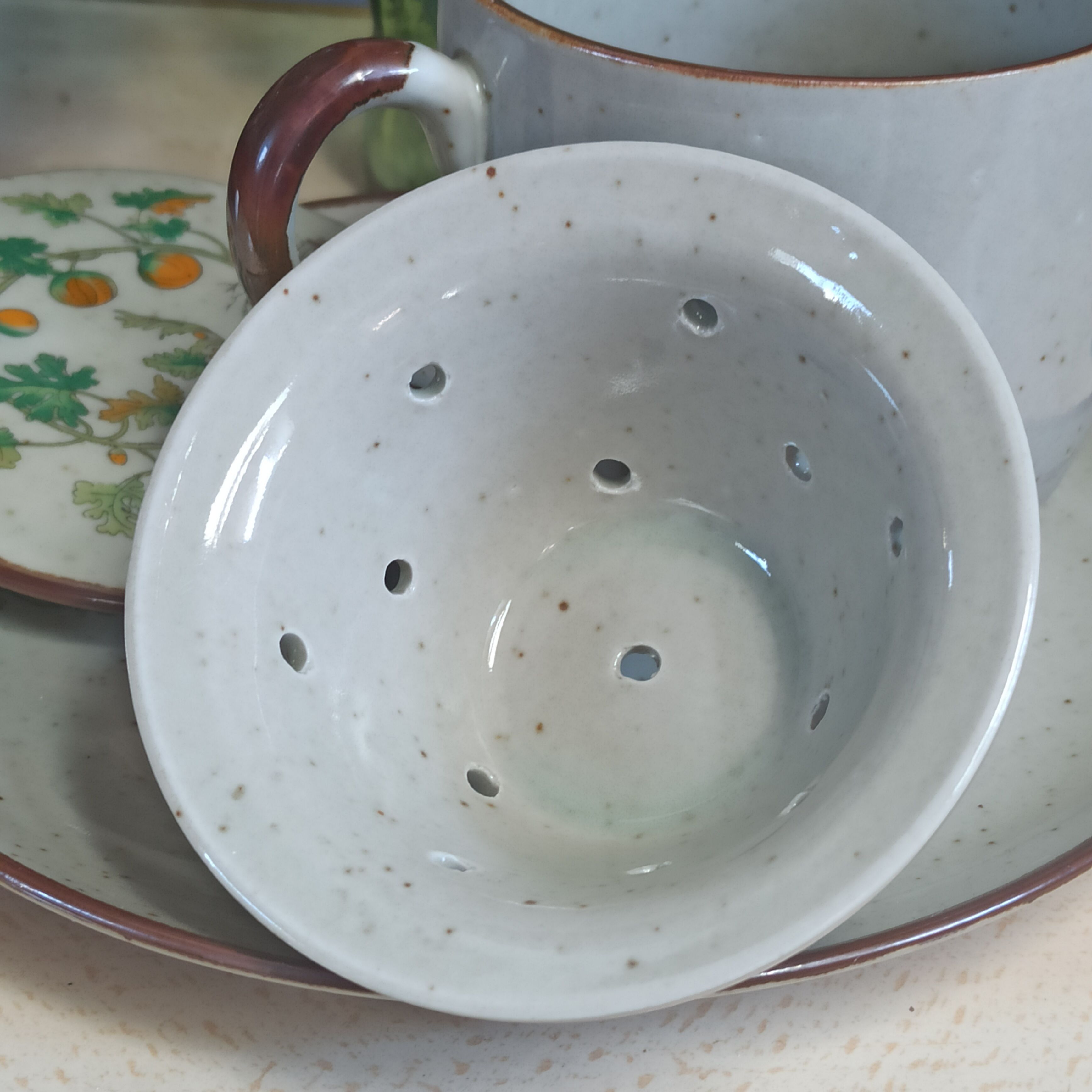 Vintage herbal mug cup