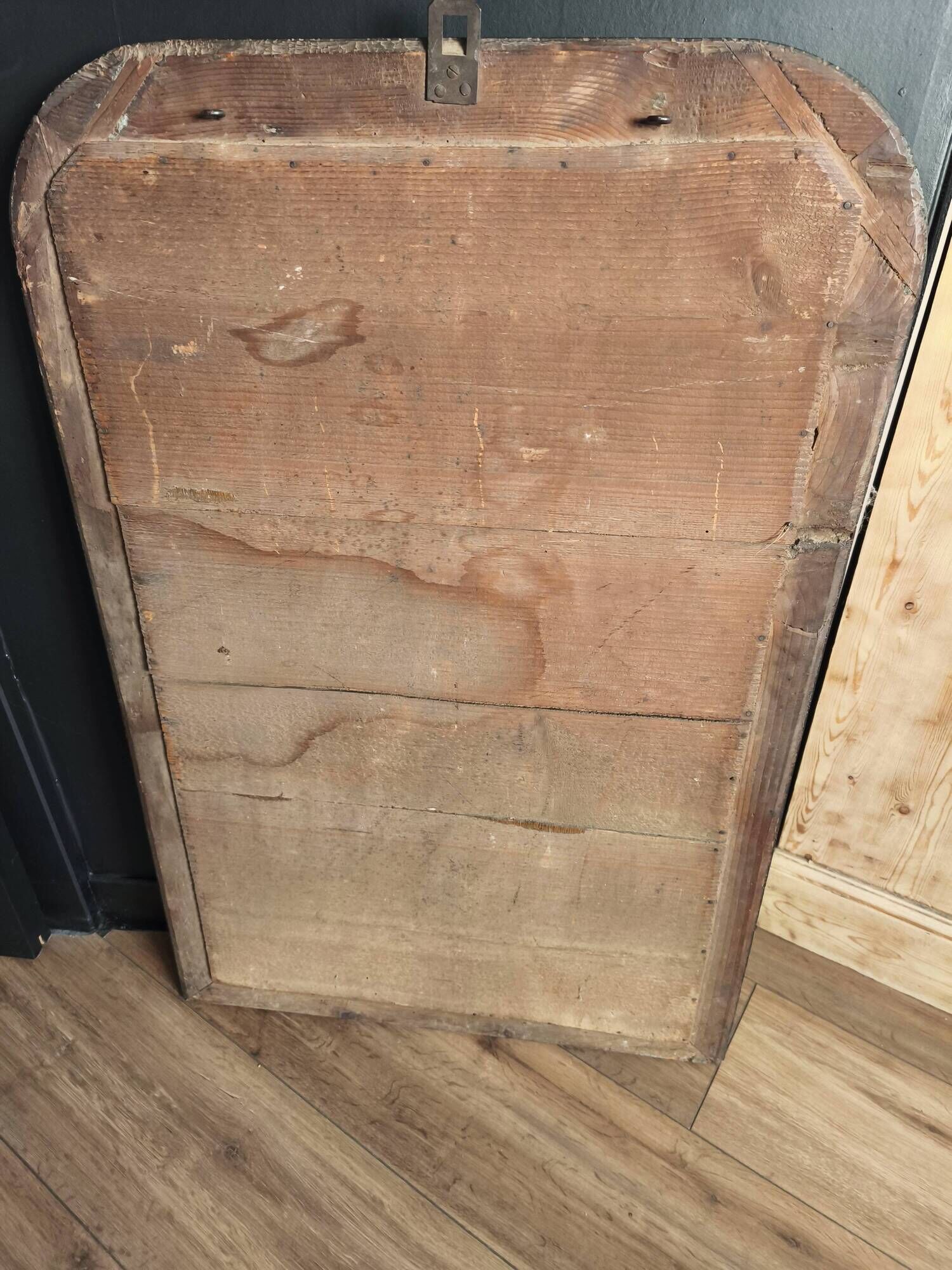 Louis-Philippe mirror in old wood and patinated gilded surround