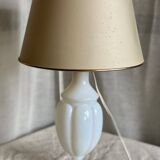 Vintage 1960s white opaline crystal lamp from Sèvres