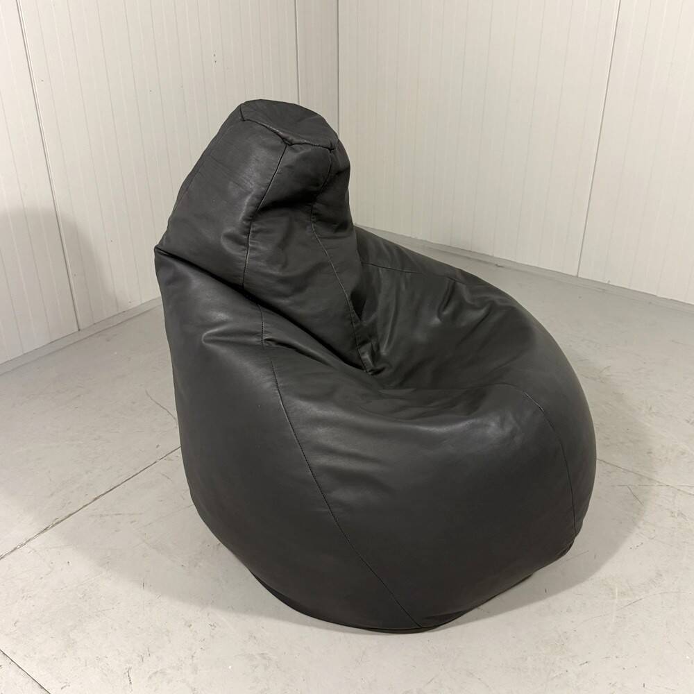 Zanotta Sacco large leather beanbag lounge chair 1980’s