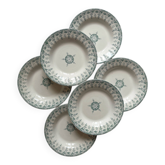 6 hollow plates in iron earth "Sagittarius" Gien