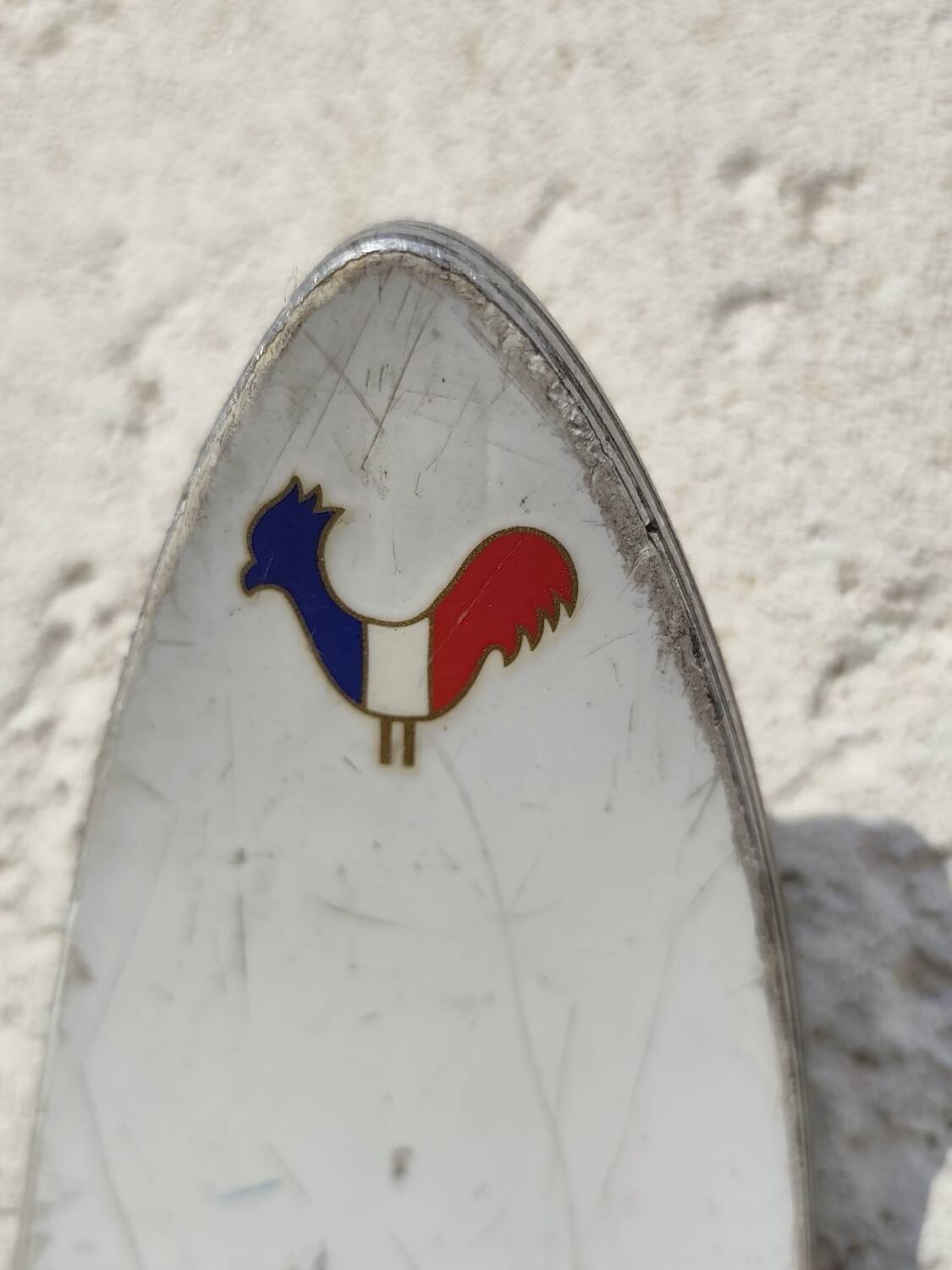 3 pairs of vintage skis: Rossignol Strato, ST 650 & Fischer.