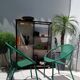 Pair of chairs half moon garden 80s Italian design