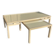 2 vintage 1970s ivory coffee tables